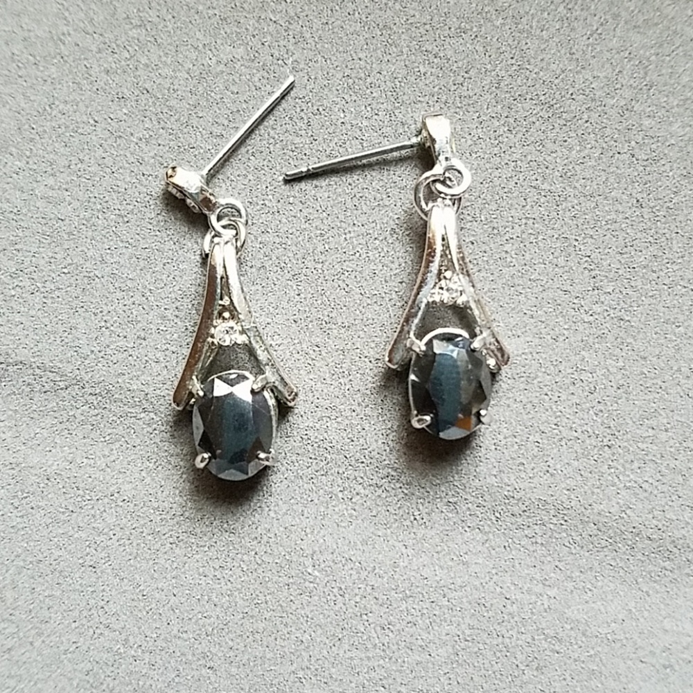 Earrings with black stone// 3 for $30